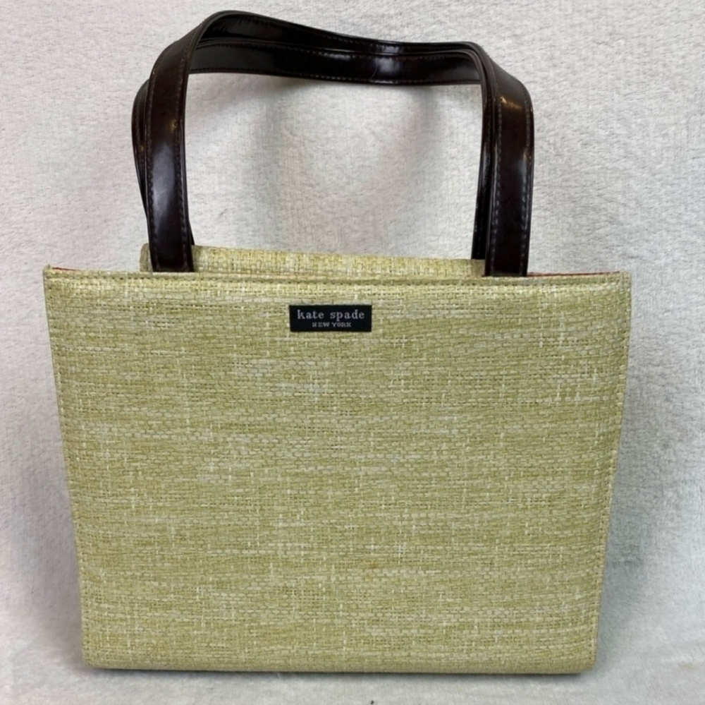 Kate Spade women's handbag tote multicolor straw small